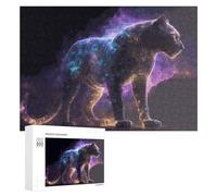 Puzzles pour Adolescents 300 PCS Galactic Panther Cosmic Creature Puzzle Anti-Stress, Jouet Idéal pour Une Décoration Amusante À La Maison, 300 PCS