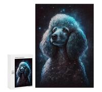 Puzzles pour Adolescents 300 PCS Galactic Poodle Portrait -5 Jeu De Puzzle Familial Décoration Parfaite Cadeaux Uniques pour Un Anniversaire Et Noël 300 PCS