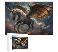 Puzzles pour Adolescents 300 PCS Galactic Unicorn Puzzle Anti-Stress, Jouet Idéal pour Une Décoration Amusante À La Maison, 300 PCS
