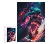 Puzzles pour Adolescents 300 PCS Galaxy Surfing Astronaut Puzzles, Jeux Relaxants, Décoration Intérieure, Cadeaux Et Idées Cadeaux Uniques pour Un Anniversaire 300 PCS