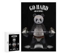 Puzzles pour Adolescents 300 PCS Giant Panda Weightlifting Puzzles, Jeux Relaxants, Décoration Intérieure, Cadeaux Et Idées Cadeaux Uniques pour Un Anniversaire 300 PCS