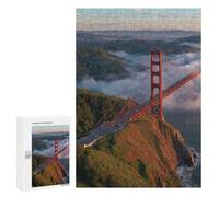 Puzzles pour Adolescents 300 PCS Golden Gate Bridge View Puzzles pour Adultes Activités Familiales Interaction Parent-Enfant Jeu Au Design Élégant 300 PCS