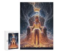 Puzzles pour Adolescents 300 PCS Golden Queen on Throne Puzzles pour Adolescents - Jeu Familial - Décoration Murale - Interaction Parent-Enfant 300 PCS