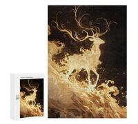 Puzzles pour Adolescents 300 PCS Golden Stag Puzzles pour Adolescents, Jouets Anti-Stress, Décoration Murale, Cadeaux d'anniversaire Et De Noël Uniques 300 PCS