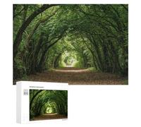 Puzzles pour Adolescents 300 PCS Green Forest Tunnel Path Puzzles pour Adolescents Jeux Relaxants Assemblage De Motifs Cadeaux Uniques d'anniversaire Et De Noël 300 PCS