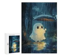 Puzzles pour Adolescents 300 PCS Halloween Ghost in The Rain Puzzles pour Adultes Jeu Familial Décoration Parfaite Difficile À Compléter 300 PCS