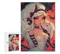 Puzzles pour Adolescents 300 PCS Halloween Witch with Cat Puzzles pour Adolescents Améliorent La Mémoire Difficiles À Compléter Jeux Stimulants 300 PCS