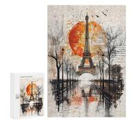 Puzzles pour Adolescents 300 PCS Historic Echoes Parisian Sunset Collage Puzzles pour Adultes Jouets Anti-Stress pour S'amuser en Famille Interaction Parent-Enfant 300 PCS