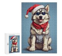 Puzzles pour Adolescents 300 PCS Husky Christmas Puzzles, Jeux Relaxants, Décoration Intérieure, Cadeaux Et Idées Cadeaux Uniques pour Un Anniversaire 300 PCS