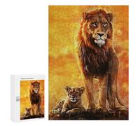 Puzzles pour Adolescents 300 PCS Icon Family Lion Puzzles pour Adolescents - Jeu Familial - Décoration Murale - Interaction Parent-Enfant 300 PCS
