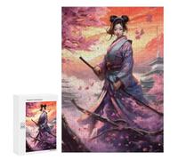 Puzzles pour Adolescents 300 PCS Japanese Woman Warrior Painting Puzzles pour Adolescents Améliorent La Mémoire Difficiles À Compléter Jeux Stimulants 300 PCS