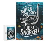 Puzzles pour Adolescents 300 PCS Just Snorkel Underwater Adventure Puzzle pour Adultes Jeux Relaxants Décoration Murale pour Les Joueurs 300 PCS