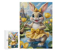 Puzzles pour Adolescents 300 PCS Magical Bunny in Fantasy Land Jeu De Puzzle Familial Décoration Parfaite Cadeaux Uniques pour Un Anniversaire Et Noël 300 PCS