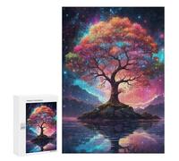 Puzzles pour Adolescents 300 PCS Magical Tree in A Starry Night Puzzles pour Adultes Jouets Anti-Stress pour S'amuser en Famille Interaction Parent-Enfant 300 PCS