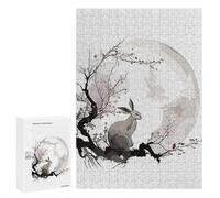 Puzzles pour Adolescents 300 PCS Minimalist Rabbit Puzzles pour Adolescents, Jouets Anti-Stress, Décoration Murale, Cadeaux d'anniversaire Et De Noël Uniques 300 PCS