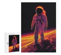 Puzzles pour Adolescents 300 PCS Minimalistic Astronaut Puzzles pour Adultes Jeux Relaxants pour S'amuser en Famille Cadeaux De Noël Et d'anniversaire 300 PCS