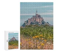 Puzzles pour Adolescents 300 PCS Mont Saint Michel Puzzles pour Adultes Jeux Relaxants pour S'amuser en Famille Cadeaux De Noël Et d'anniversaire 300 PCS
