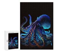 Puzzles pour Adolescents 300 PCS Neon Octopus Puzzles pour Adolescents - Jeu Familial - Décoration Murale - Interaction Parent-Enfant 300 PCS