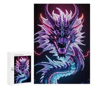 Puzzles pour Adolescents 300 PCS Neon Purple Dragon Puzzles pour Adultes Jouets Anti-Stress pour S'amuser en Famille Interaction Parent-Enfant 300 PCS