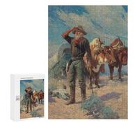 Puzzles pour Adolescents 300 PCS Old Man Looking for A Road Puzzles pour Adultes Jeu Familial Décoration Parfaite Difficile À Compléter 300 PCS