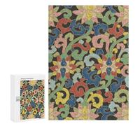 Puzzles pour Adolescents 300 PCS Owen Jones Chinese Floral Pattern Casse-têtes pour Adultes Jeux De Détente Analyse Et Logique Activités Amusantes À La Maison, 300 PCS