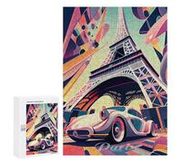 Puzzles pour Adolescents 300 PCS Paris Eiffel Tower 2 Puzzles pour Adultes Jouets Anti-Stress pour S'amuser en Famille Interaction Parent-Enfant 300 PCS