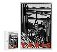 Puzzles pour Adolescents 300 PCS Paris Vintage Landscape Jeu De Puzzle Familial Décoration Parfaite Cadeaux Uniques pour Un Anniversaire Et Noël 300 PCS