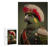 Puzzles pour Adolescents 300 PCS Parrot in Noble Uniform Puzzles pour Adultes Jeux De Société en Famille Améliorer La Mémoire Cadeaux d'anniversaire Uniques 300 PCS