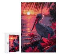 Puzzles pour Adolescents 300 PCS Pelican Rock Sunset Puzzles pour Adultes Jeux Relaxants pour S'amuser en Famille Cadeaux De Noël Et d'anniversaire 300 PCS