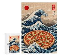 Puzzles pour Adolescents 300 PCS Pizza Great Wave Puzzles pour Adultes Jeux Familiaux pour S'amuser en Famille Offrez des Cadeaux pour Toute La Famille 300 PCS
