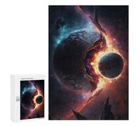 Puzzles pour Adolescents 300 PCS Planetary Convergence in Space Puzzles pour Adultes Jeux Relaxants Décoration Murale Activités Amusantes À La Maison 300 PCS