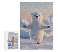 Puzzles pour Adolescents 300 PCS Polar Bear Yoga Puzzles pour Adolescents, Jouets Anti-Stress, Décoration Murale, Cadeaux d'anniversaire Et De Noël Uniques 300 PCS