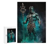 Puzzles pour Adolescents 300 PCS Poseidon God of The Seas Puzzles pour Adultes Jeux Relaxants Décoration Murale Activités Amusantes À La Maison 300 PCS