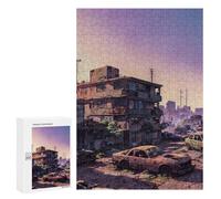 Puzzles pour Adolescents 300 PCS Post-Apocalyptic Cityscape Puzzle Anti-Stress, Jouet Idéal pour Une Décoration Amusante À La Maison, 300 PCS