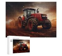 Puzzles pour Adolescents 300 PCS Powerful Farm Tractor in Action -14 Puzzles pour Adultes Jeu De Réflexion Décoration Intérieure Activités Amusantes À La Maison 300 PCS