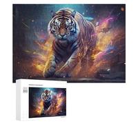 Puzzles pour Adolescents 300 PCS Powerful Tiger in Action -1 Puzzle Anti-Stress, Jouet Idéal pour Une Décoration Amusante À La Maison, 300 PCS