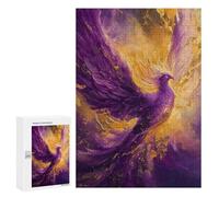 Puzzles pour Adolescents 300 PCS Purple Phoenix Rising Puzzles pour Adolescents, Jouets Anti-Stress, Décoration Murale, Cadeaux d'anniversaire Et De Noël Uniques 300 PCS