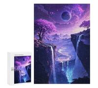 Puzzles pour Adolescents 300 PCS Puzzle pour Adultes Celestial Cherry Blossoms Cascade Puzzle Mural Difficile À Difficile Aide À Exercer Le Cerveau 300 PCS