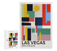 Puzzles pour Adolescents 300 PCS Puzzle pour Adultes Las Vegas Nevada Poster Puzzle Mural Difficile À Difficile Aide À Exercer Le Cerveau 300 PCS