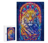 Puzzles pour Adolescents 300 PCS Puzzle pour Adultes Regal Tiger Puzzle Mural Difficile À Difficile Aide À Exercer Le Cerveau 300 PCS