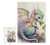 Puzzles pour Adolescents 300 PCS Puzzles Adorable Little Dragon Puzzle Jeu Manuel Décoration Murale Idéal comme Cadeau pour Toute La Famille 300 PCS