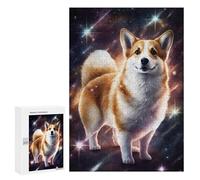 Puzzles pour Adolescents 300 PCS Puzzles Cosmic Corgi Celestial Companion Puzzle Jeu Manuel Décoration Murale Idéal comme Cadeau pour Toute La Famille 300 PCS