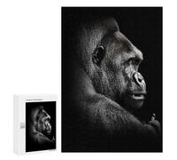 Puzzles pour Adolescents 300 PCS Puzzles Gorilla Face Poster Puzzle Jeu Manuel Décoration Murale Idéal comme Cadeau pour Toute La Famille 300 PCS