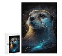 Puzzles pour Adolescents 300 PCS Puzzles Magical Otter Portrait Puzzle Jeu Manuel Décoration Murale Idéal comme Cadeau pour Toute La Famille 300 PCS