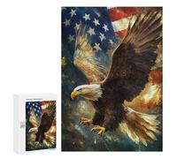Puzzles pour Adolescents 300 PCS Puzzles pour Adultes American Bald Eagle Jeux De Société en Famille Offre Cadeau d'anniversaire pour Toute La Famille 300 PCS