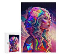 Puzzles pour Adolescents 300 PCS Rainbow Geometry Goddess 1 Puzzles pour Adultes Jouets Anti-Stress pour S'amuser en Famille Interaction Parent-Enfant 300 PCS