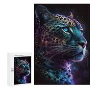 Puzzles pour Adolescents 300 PCS Rainbow Leopard Portrait Puzzles pour Adultes Activités Familiales Interaction Parent-Enfant Jeu Au Design Élégant 300 PCS