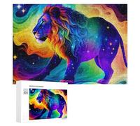 Puzzles pour Adolescents 300 PCS Rainbow Lion Fantasy Artwork Puzzles pour Adultes Jeu De Réflexion Décoration Intérieure Activités Amusantes À La Maison 300 PCS