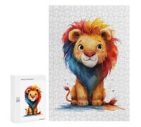 Puzzles pour Adolescents 300 PCS Rainbow Lion Puzzles pour Adolescents, Jouets Anti-Stress, Décoration Murale, Cadeaux d'anniversaire Et De Noël Uniques 300 PCS