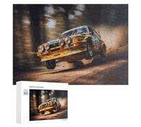 Puzzles pour Adolescents 300 PCS Rally Car in Action Puzzle Anti-Stress, Jouet Idéal pour Une Décoration Amusante À La Maison, 300 PCS